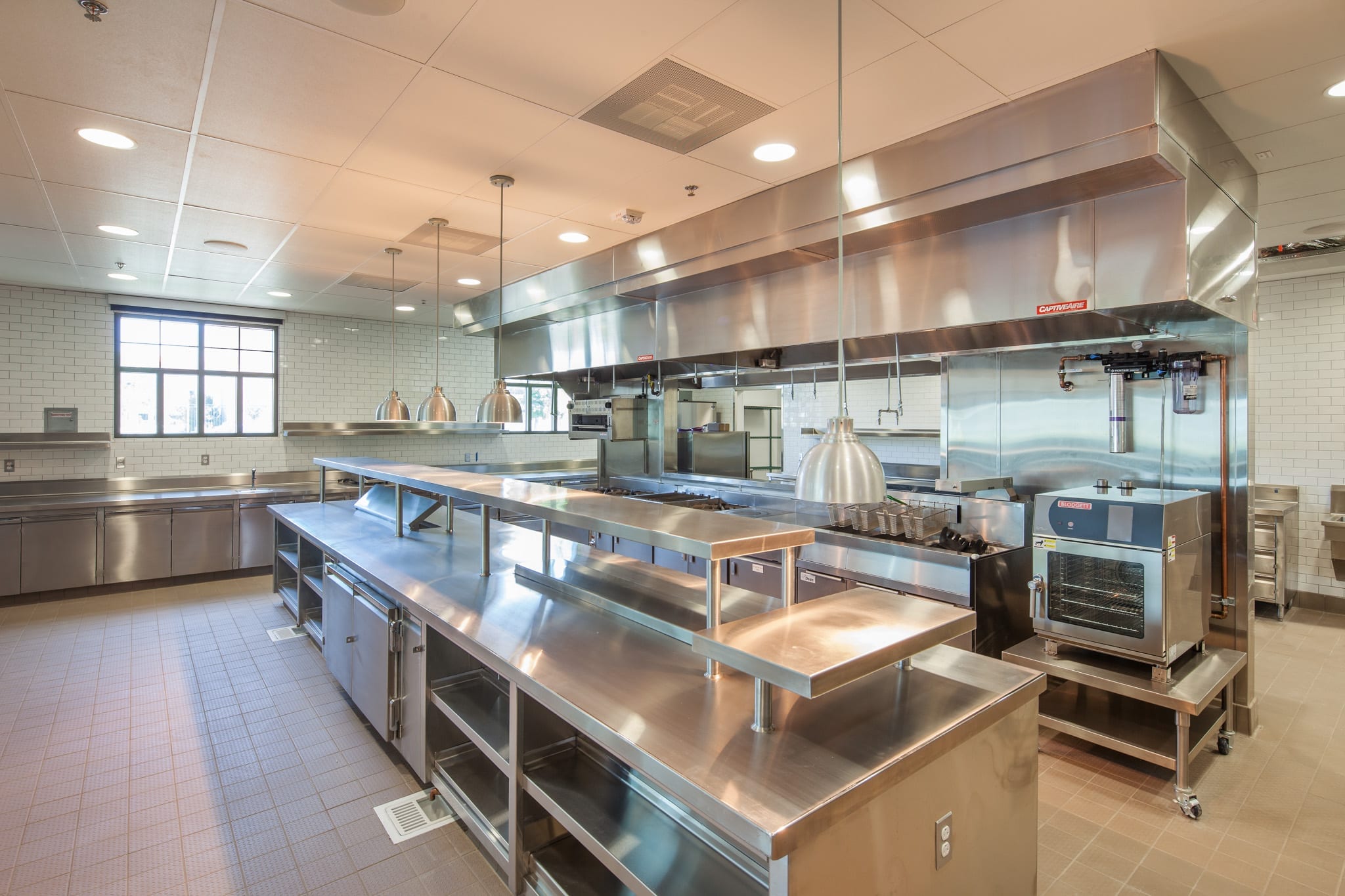 Long Beach City College kitchen.
