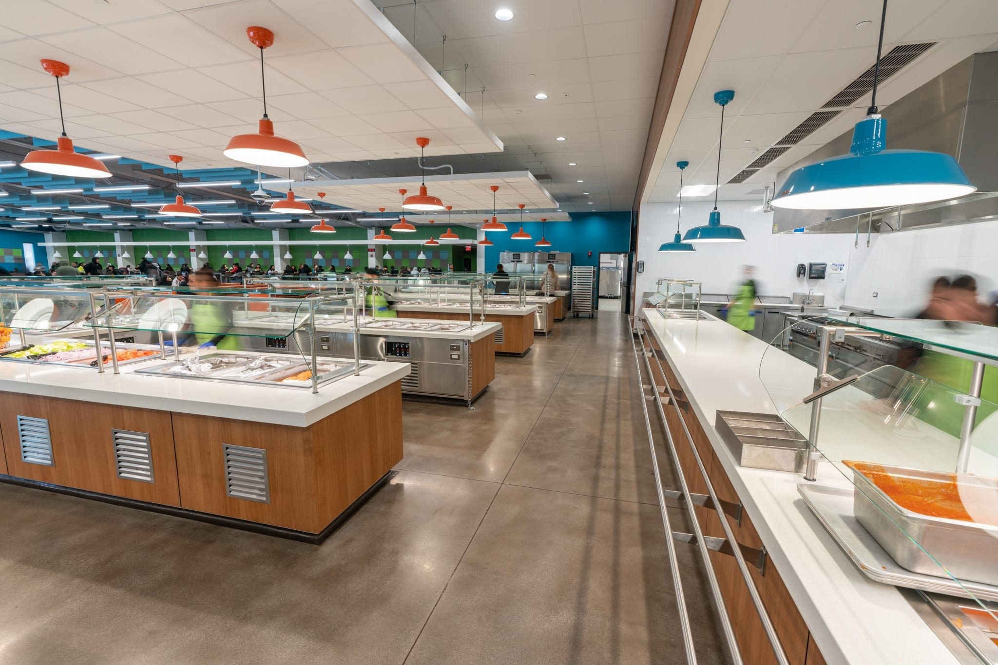 Wonderful Prep Academy cafeteria counters.