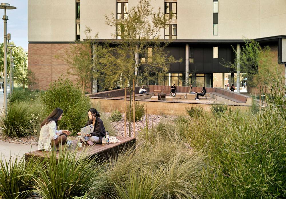 UC Riverside outdoor seating area