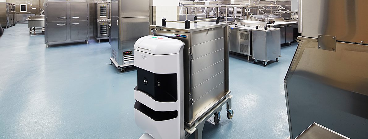 A TUG unit in healthcare foodservice